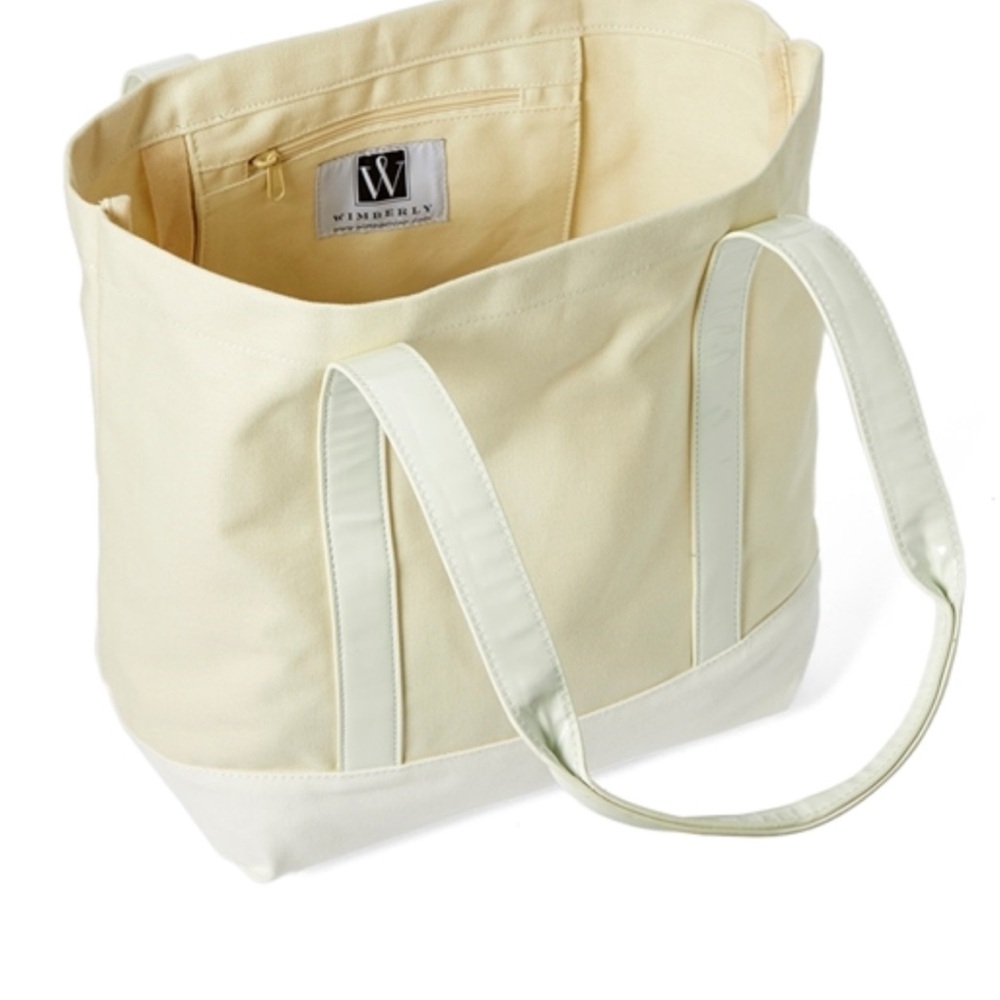 Cream & White Tote Bag